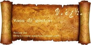 Vass Ágoston névjegykártya
